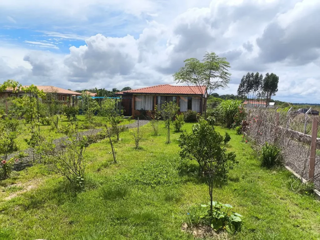 Garten von Nicole zwischen ihren beiden Häusern